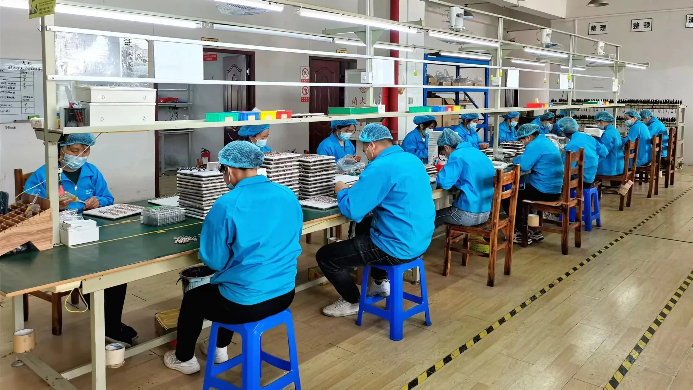 Actual assembly floor at the partner facility