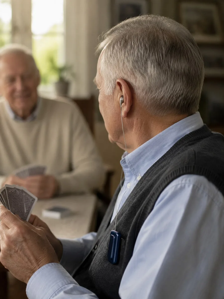 Daerdo G55 Pocket Hearing Aid in use